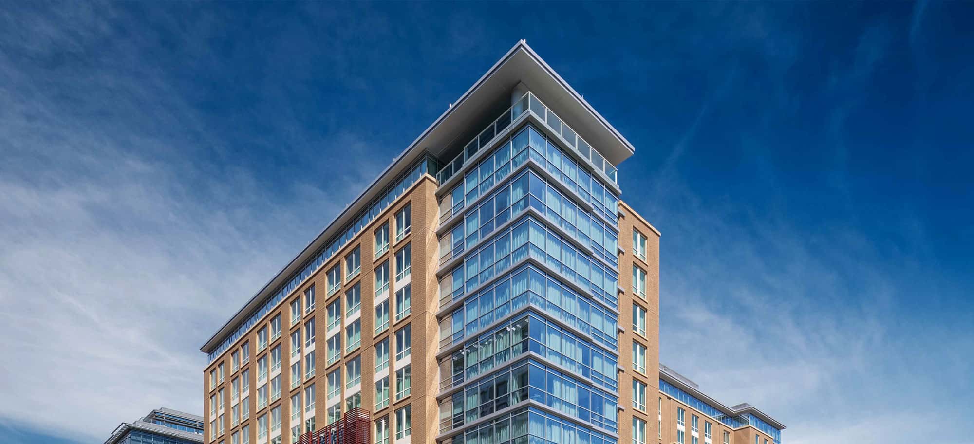 Upper floors of Columbia Place hotel