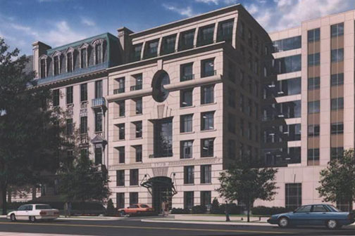 Carnegie Endowment beige seven storeys stone building